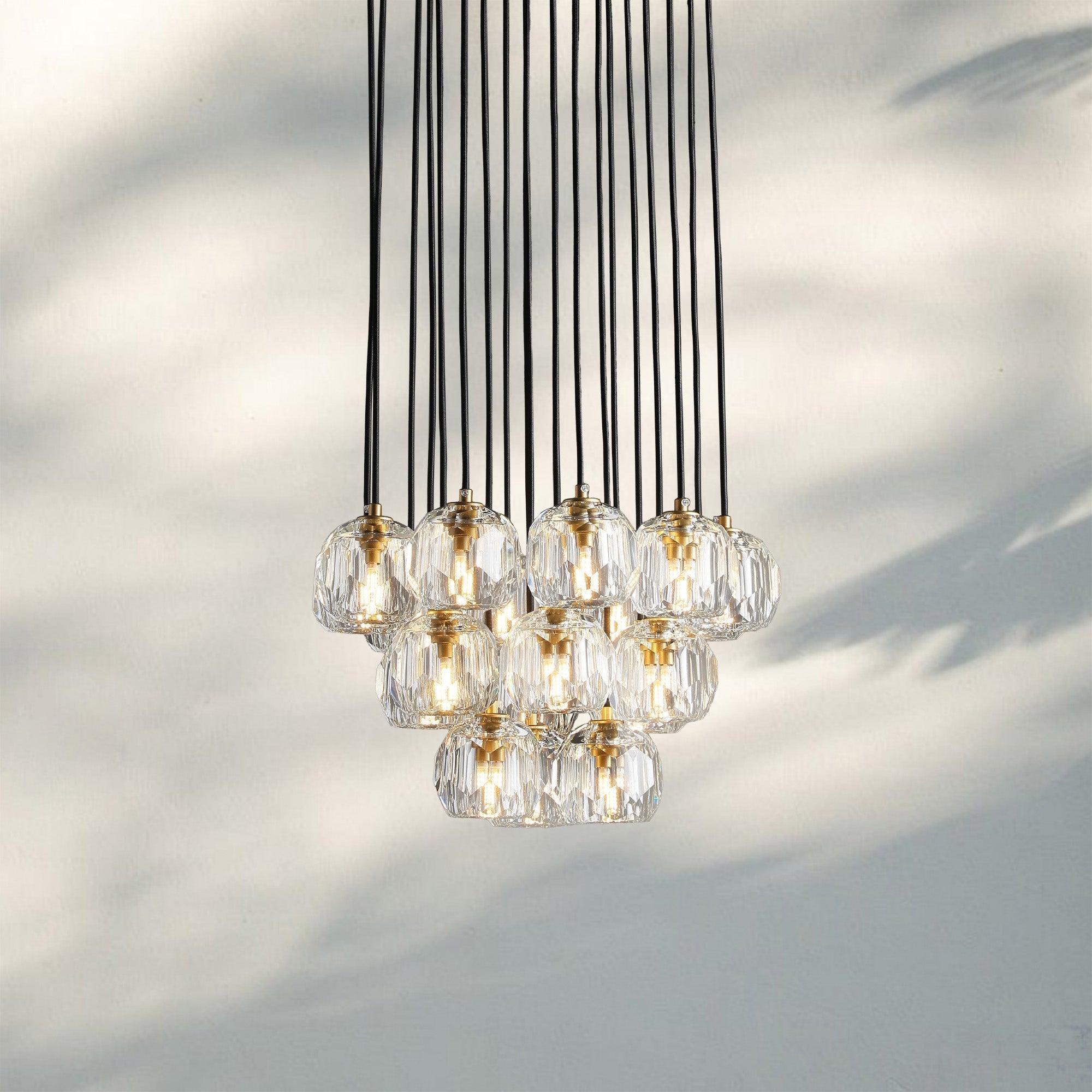 Bouble De Crystal Round Cluster Chandelier