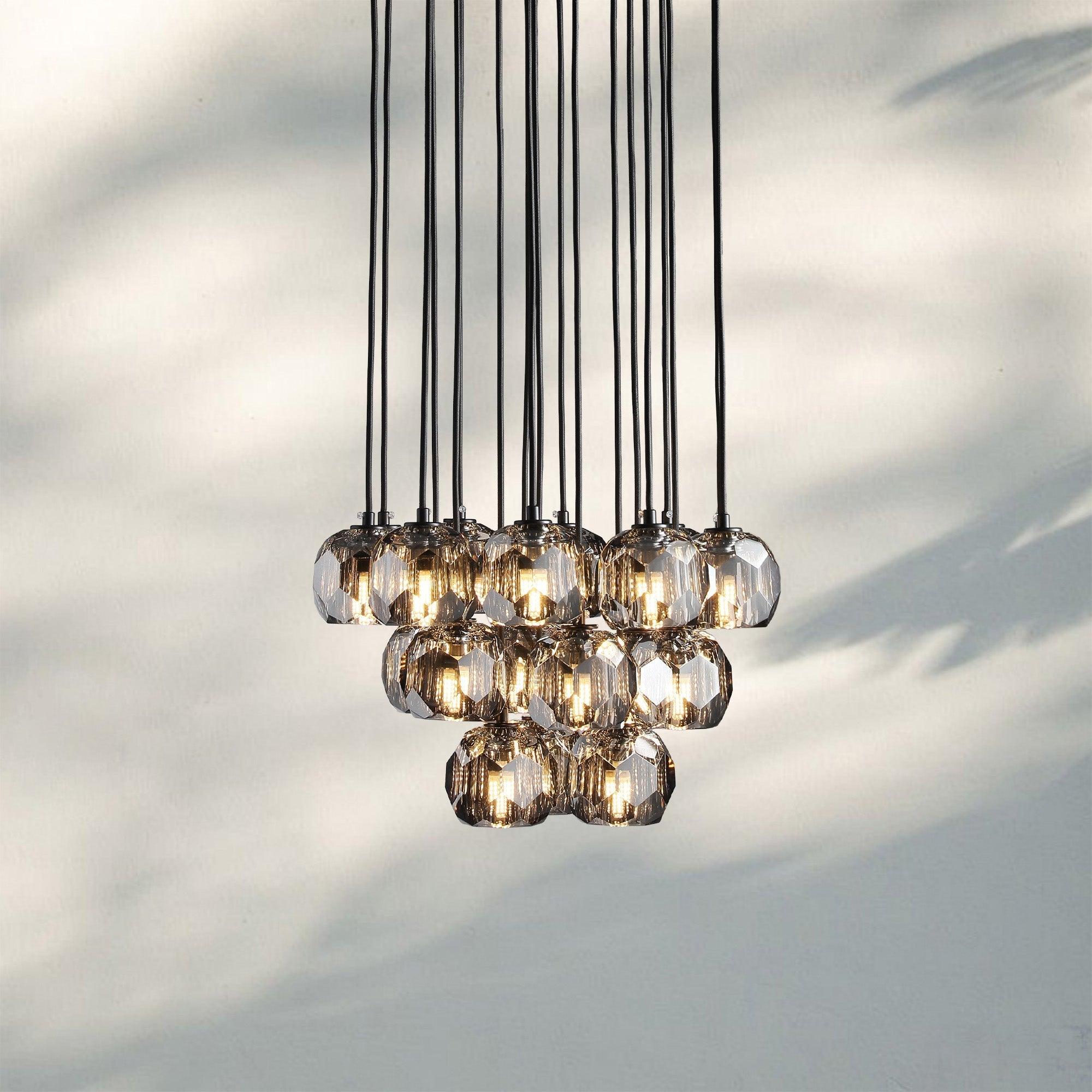 Bouble De Crystal Round Cluster Chandelier