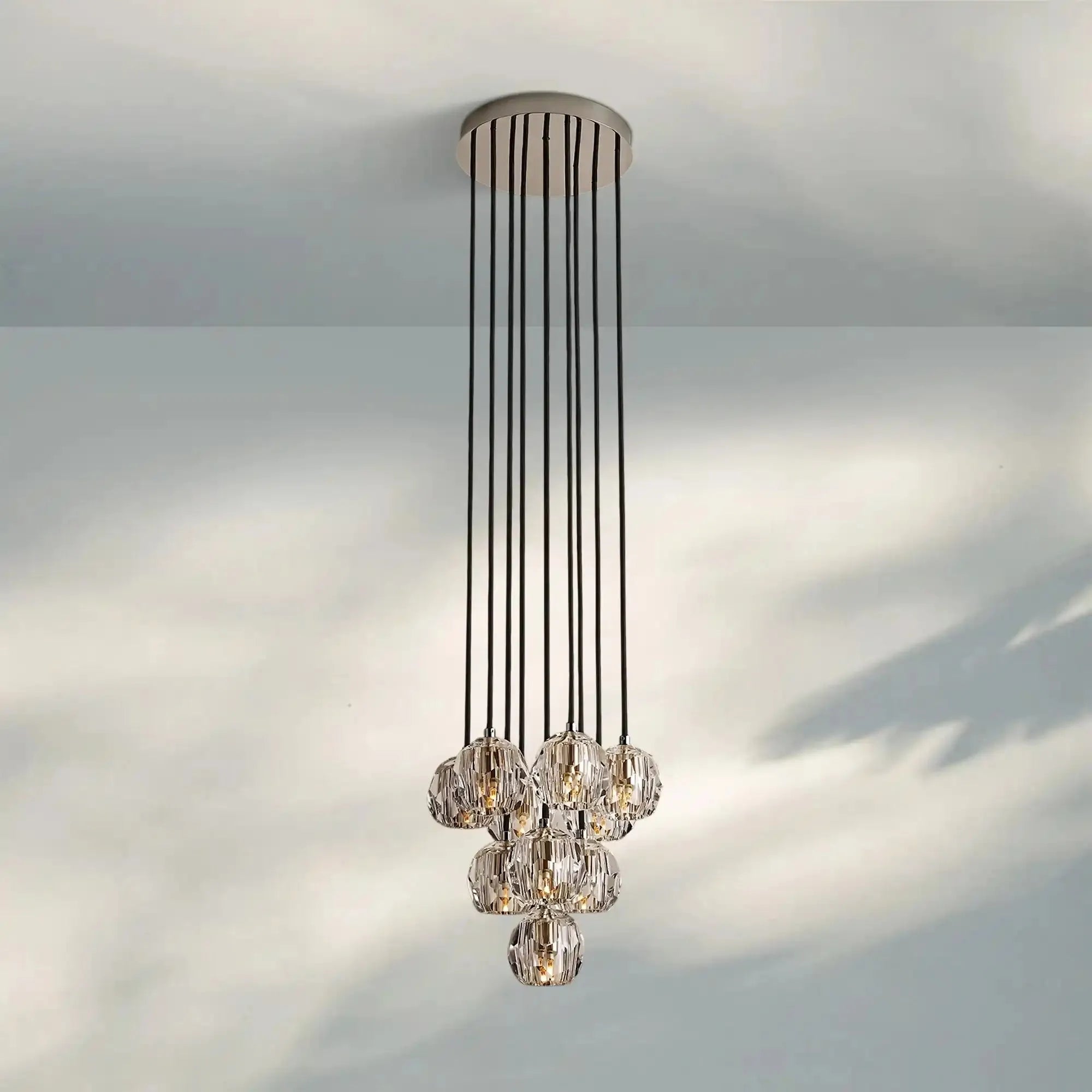 Bouble De Crystal Round Cluster Chandelier
