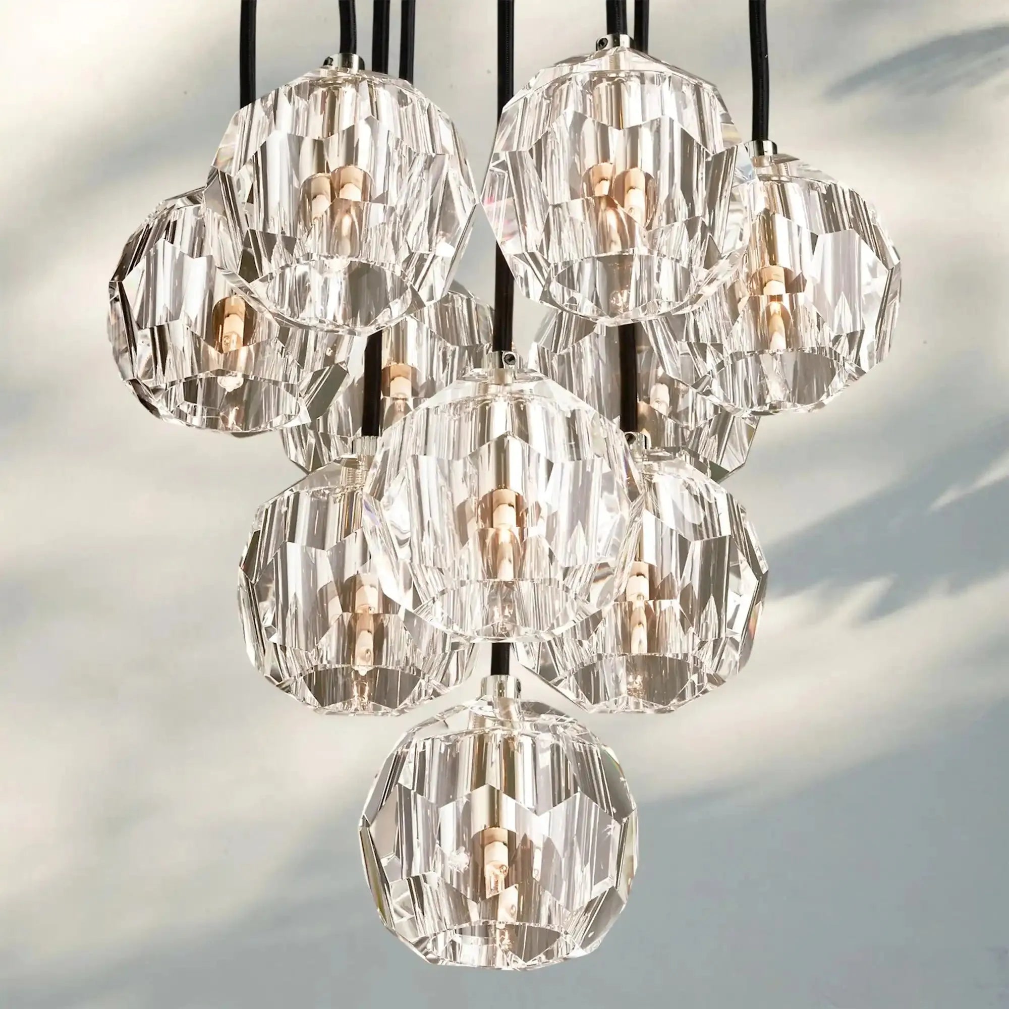 Bouble De Crystal Round Cluster Chandelier