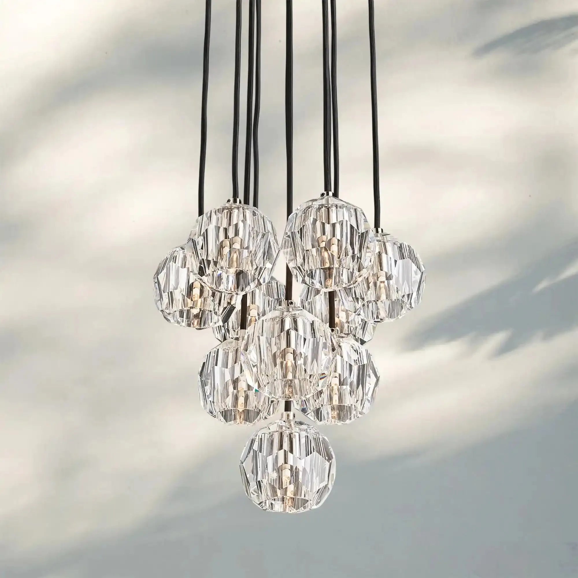 Bouble De Crystal Round Cluster Chandelier