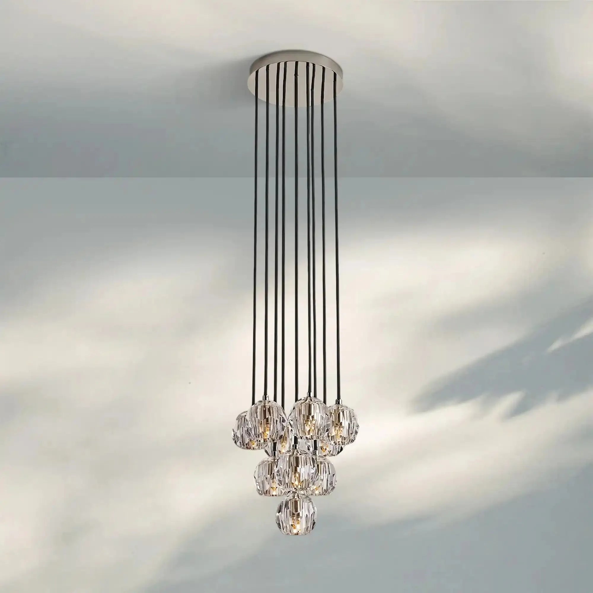 Bouble De Crystal Round Cluster Chandelier