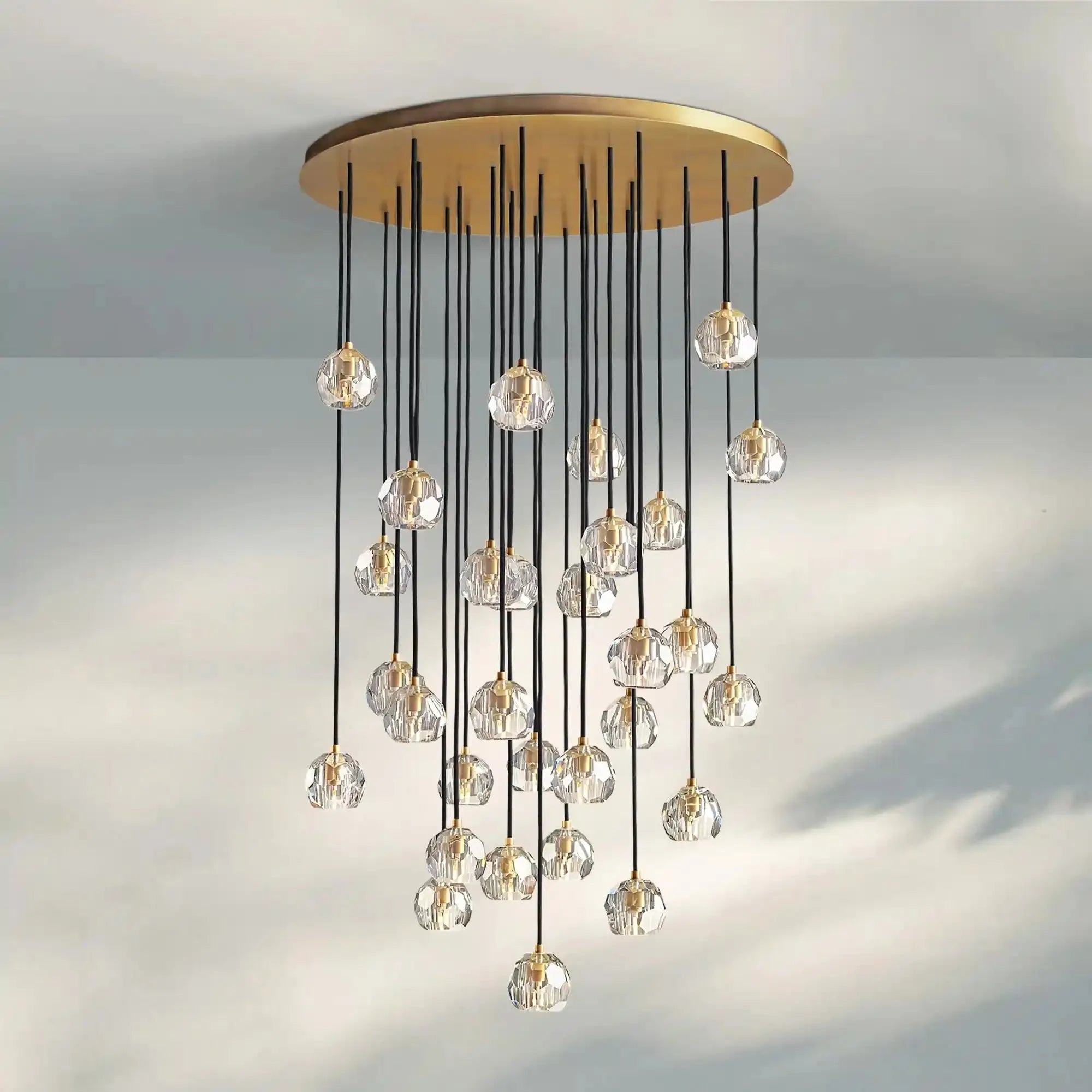 Bouble De Crystal Round Cluster Chandelier