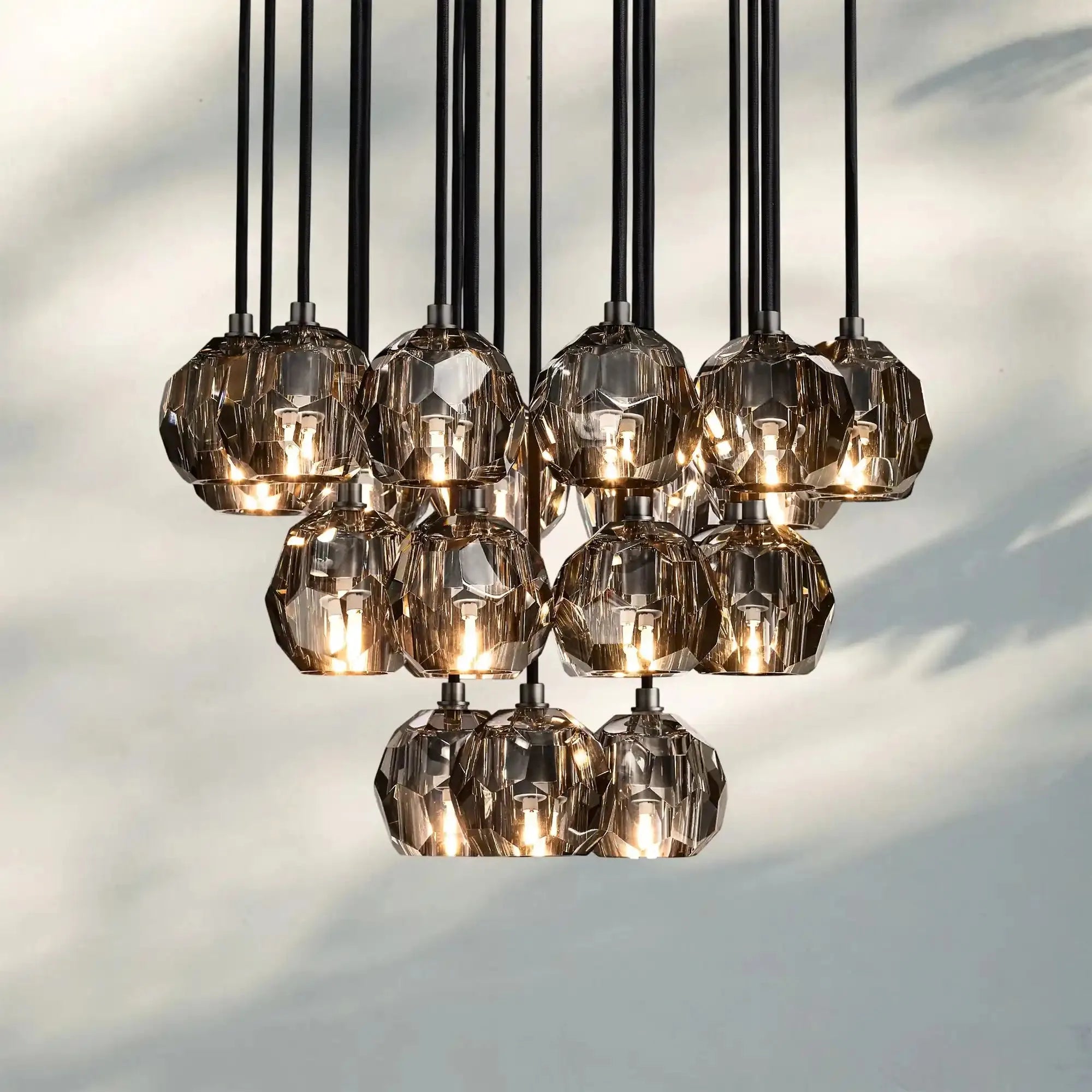 Bouble De Crystal Round Cluster Chandelier