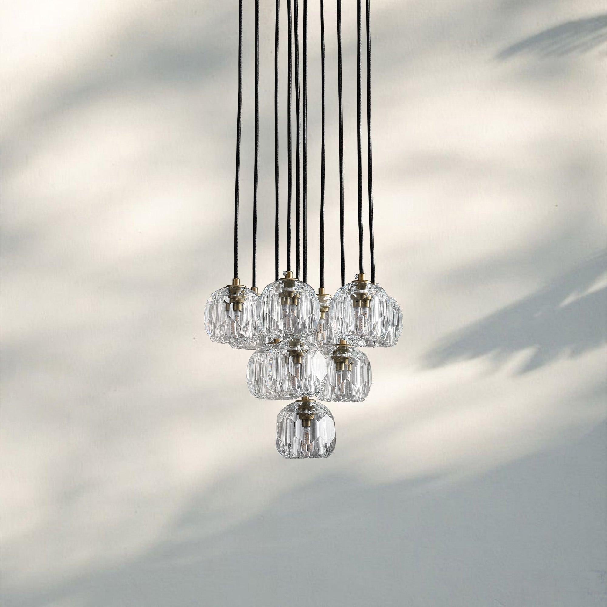 Bouble De Crystal Round Cluster Chandelier