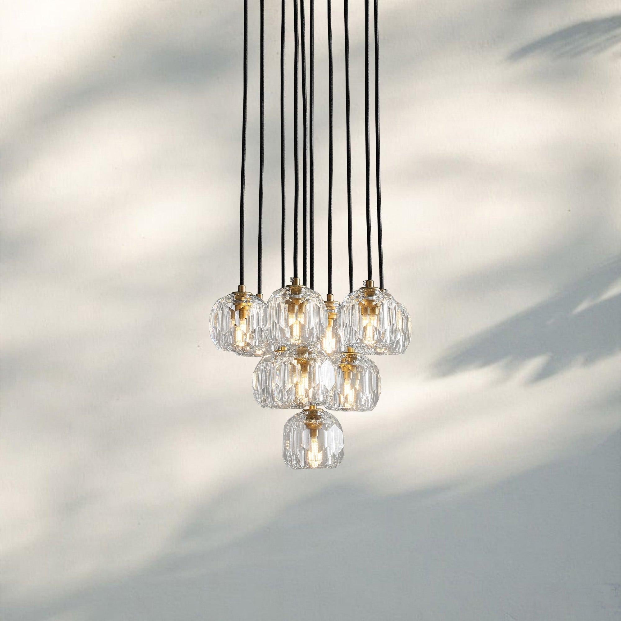 Bouble De Crystal Round Cluster Chandelier