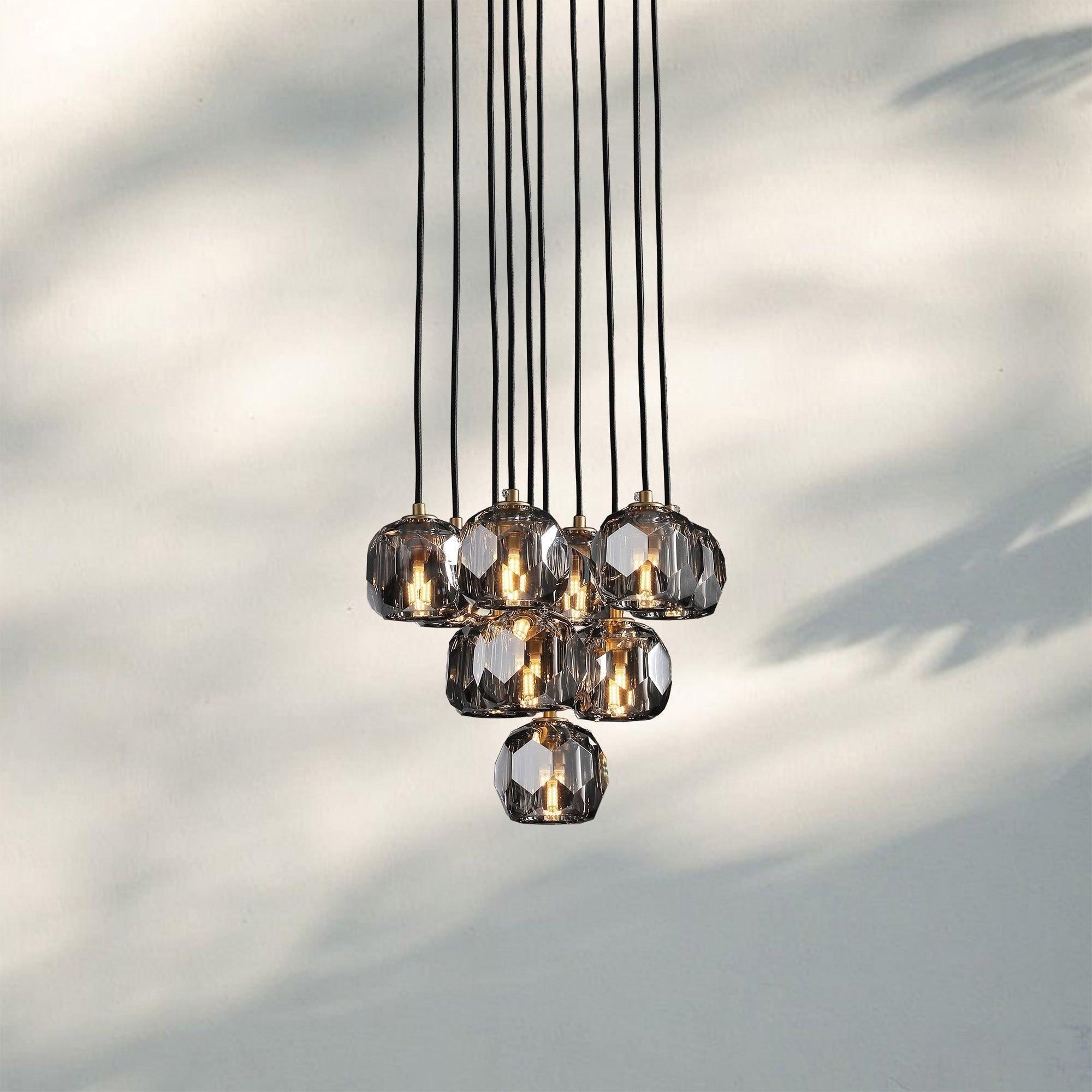 Bouble De Crystal Round Cluster Chandelier