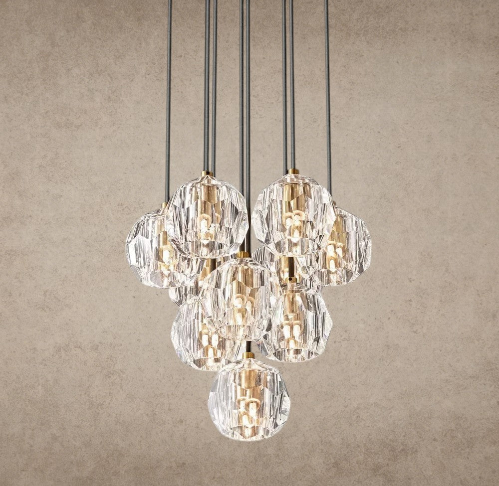 Boule De Cristal Clear/ Smoke Glass Round Cluster Chandelier 14 inch, 19 inch, 24 inch, 30 inch, 40 inch