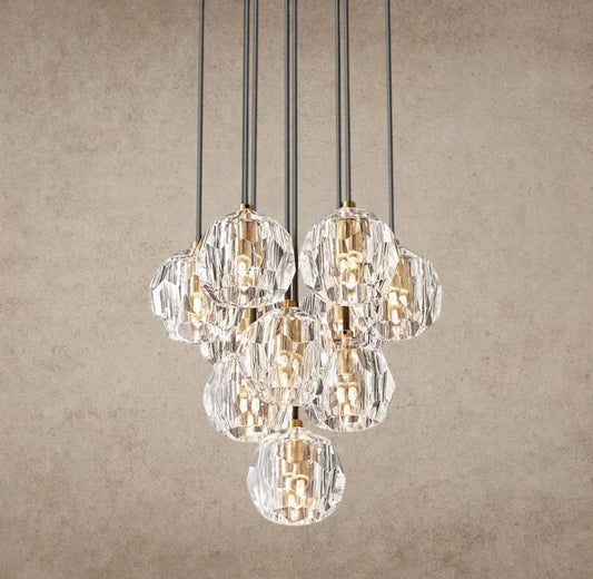 Boule De Cristal Clear/ Smoke Glass Round Cluster Chandelier 14 inch, 19 inch, 24 inch, 30 inch, 40 inch