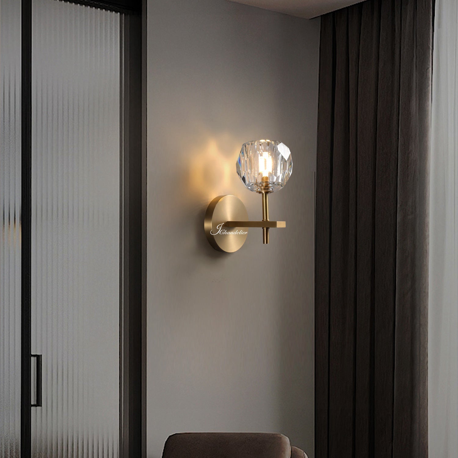Bruma Glass Short Wall Sconce - GILDLAMPS