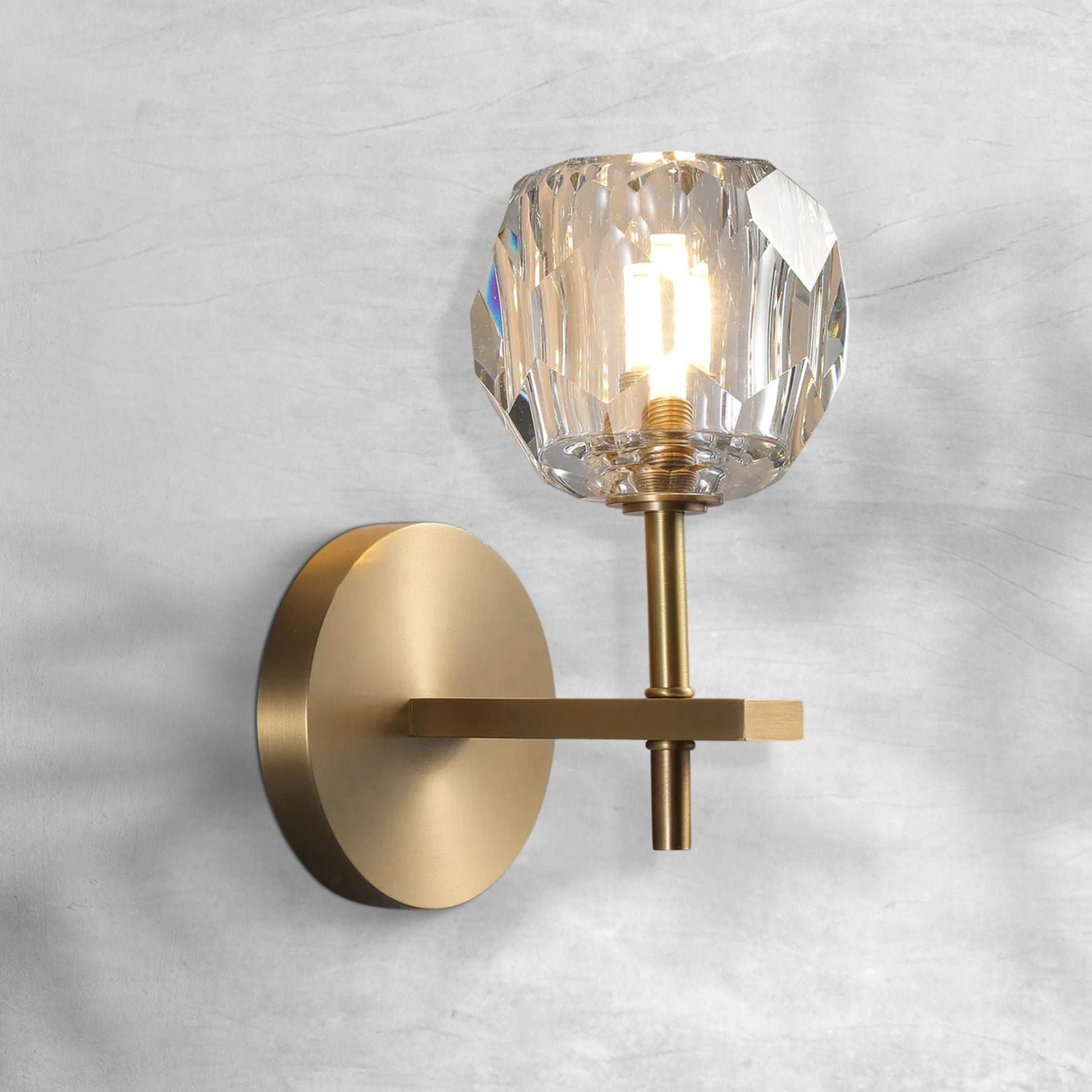Bruma Glass Short Wall Sconce - GILDLAMPS