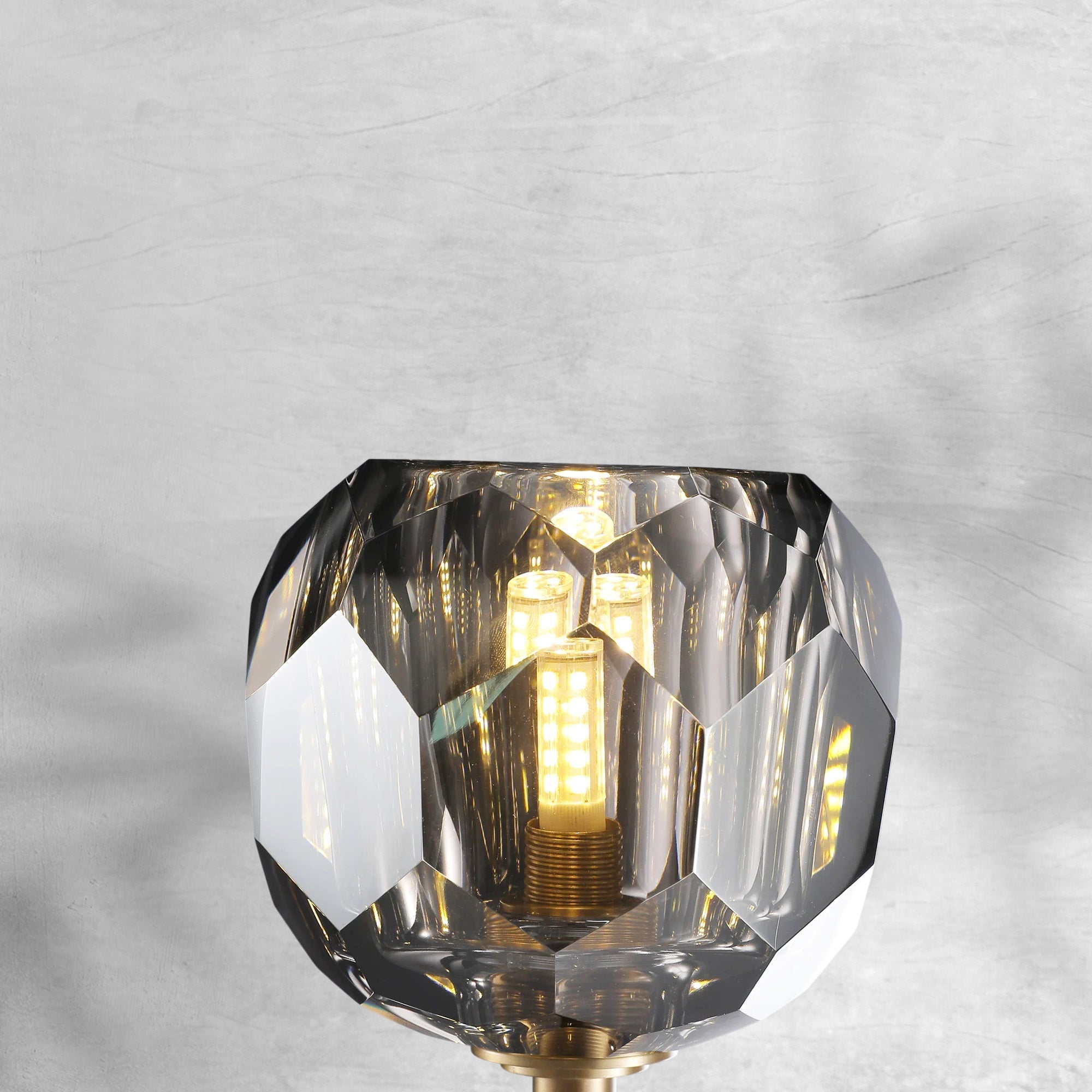 Bruma Smoke Glass Double Grand Wall Sconce - GILDLAMPS