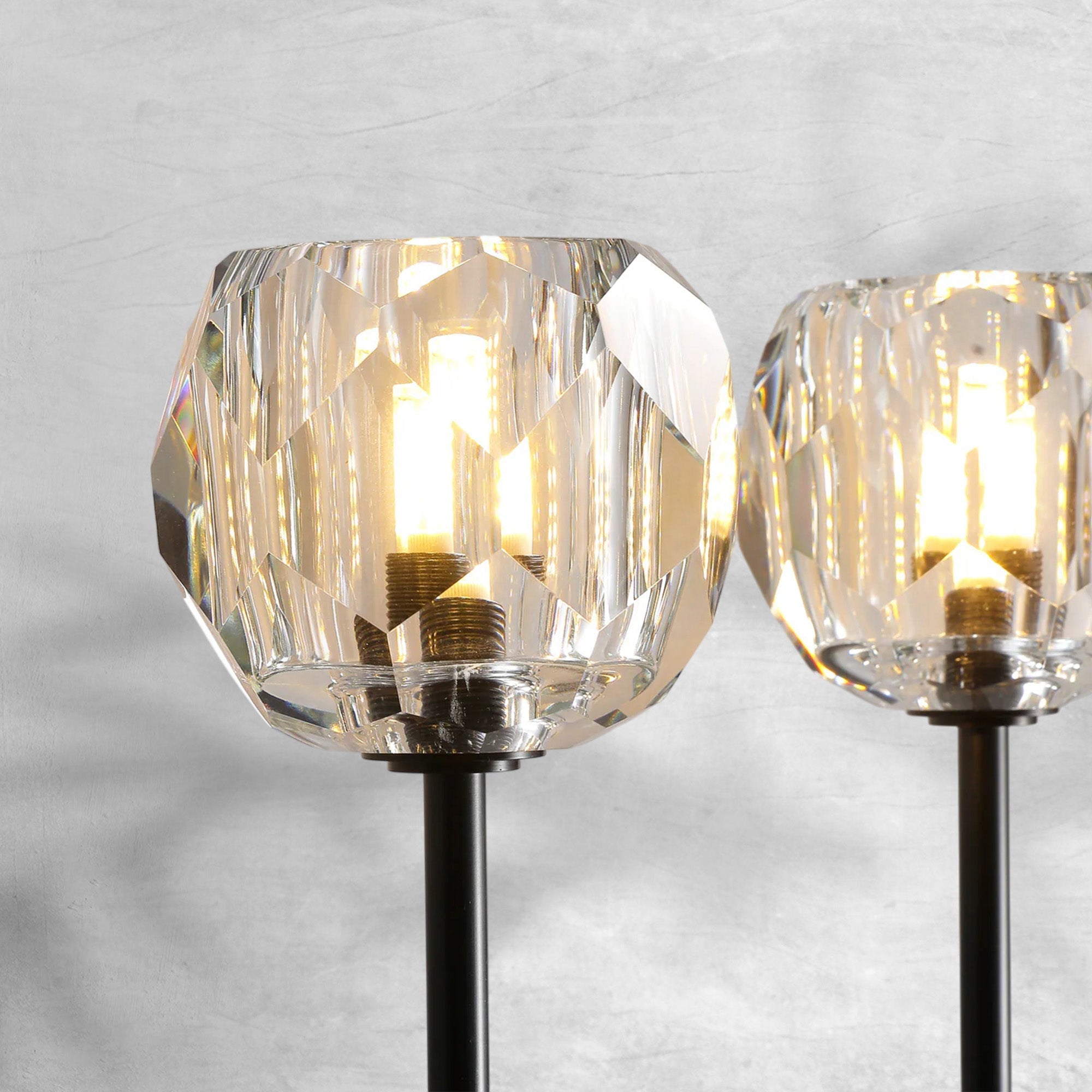 Bruma Smoke Glass Double Grand Wall Sconce - GILDLAMPS