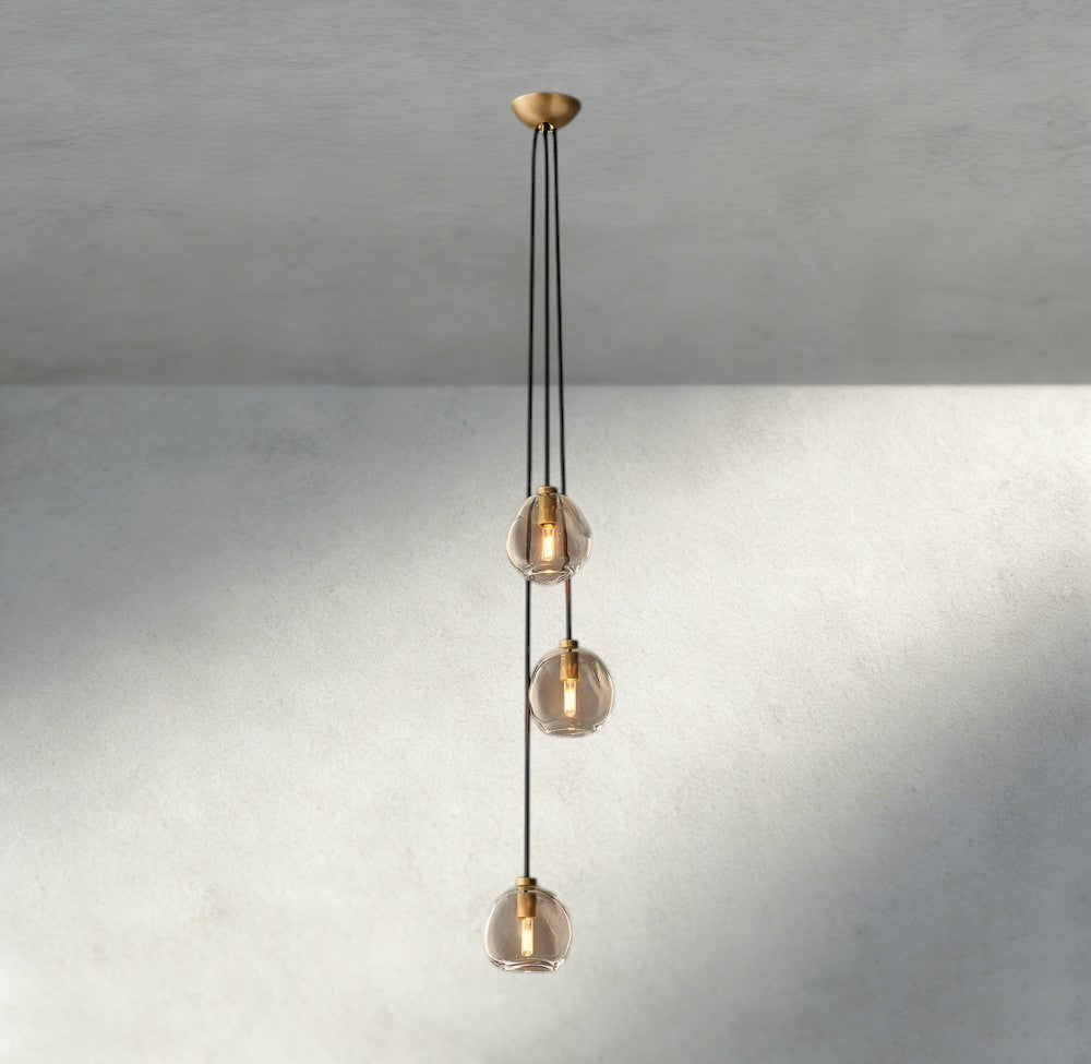 Bubble Clear Glass Cascade Pendant - GILDLAMPS