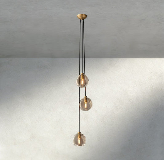 Bubble Clear Glass Cascade Pendant - GILDLAMPS