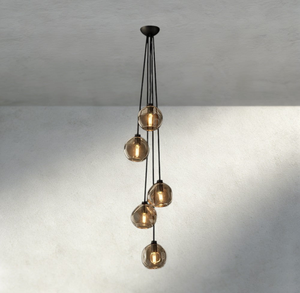 Bubble Clear Glass Cascade Pendant - GILDLAMPS
