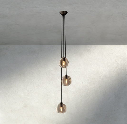 Bubble Clear Glass Cascade Pendant - GILDLAMPS