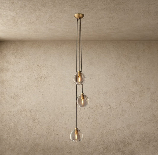 Bubble Clear Glass Cascade Pendant - GILDLAMPS