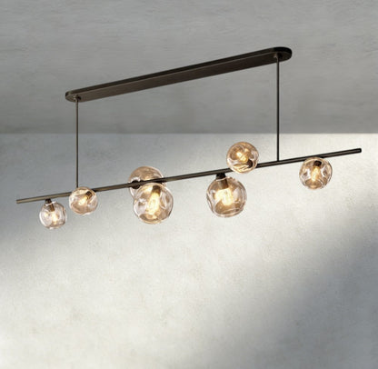 Bubble Clear Glass Linear Chandelier - GILDLAMPS