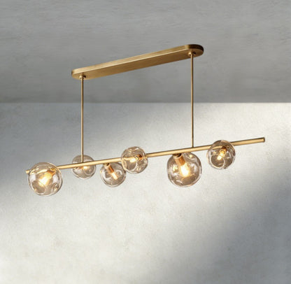 Bubble Clear Glass Linear Chandelier - GILDLAMPS