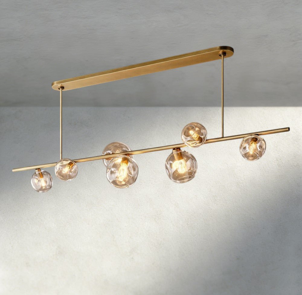 Bubble Clear Glass Linear Chandelier - GILDLAMPS