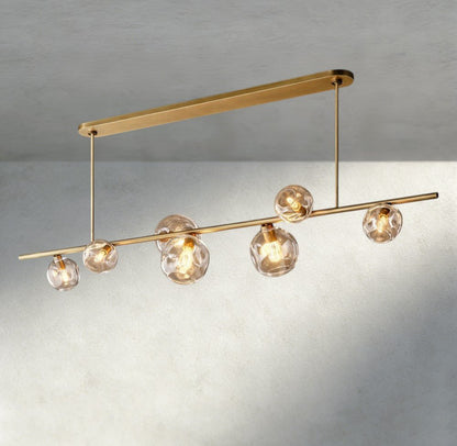 Bubble Clear Glass Linear Chandelier - GILDLAMPS