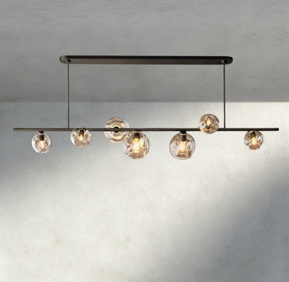 Bubble Clear Glass Linear Chandelier - GILDLAMPS