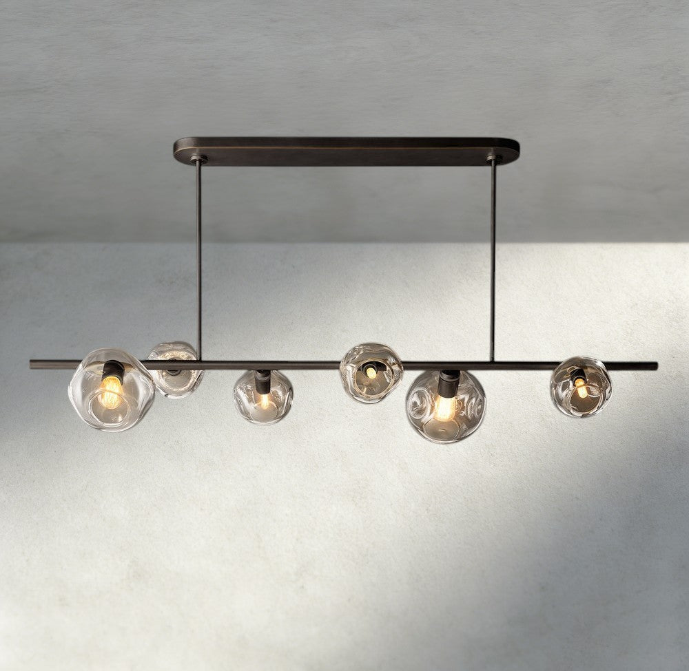 Bubble Clear Glass Linear Chandelier - GILDLAMPS