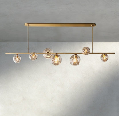 Bubble Clear Glass Linear Chandelier - GILDLAMPS
