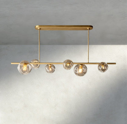 Bubble Clear Glass Linear Chandelier - GILDLAMPS