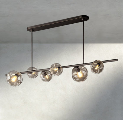 Bubble Clear Glass Linear Chandelier - GILDLAMPS