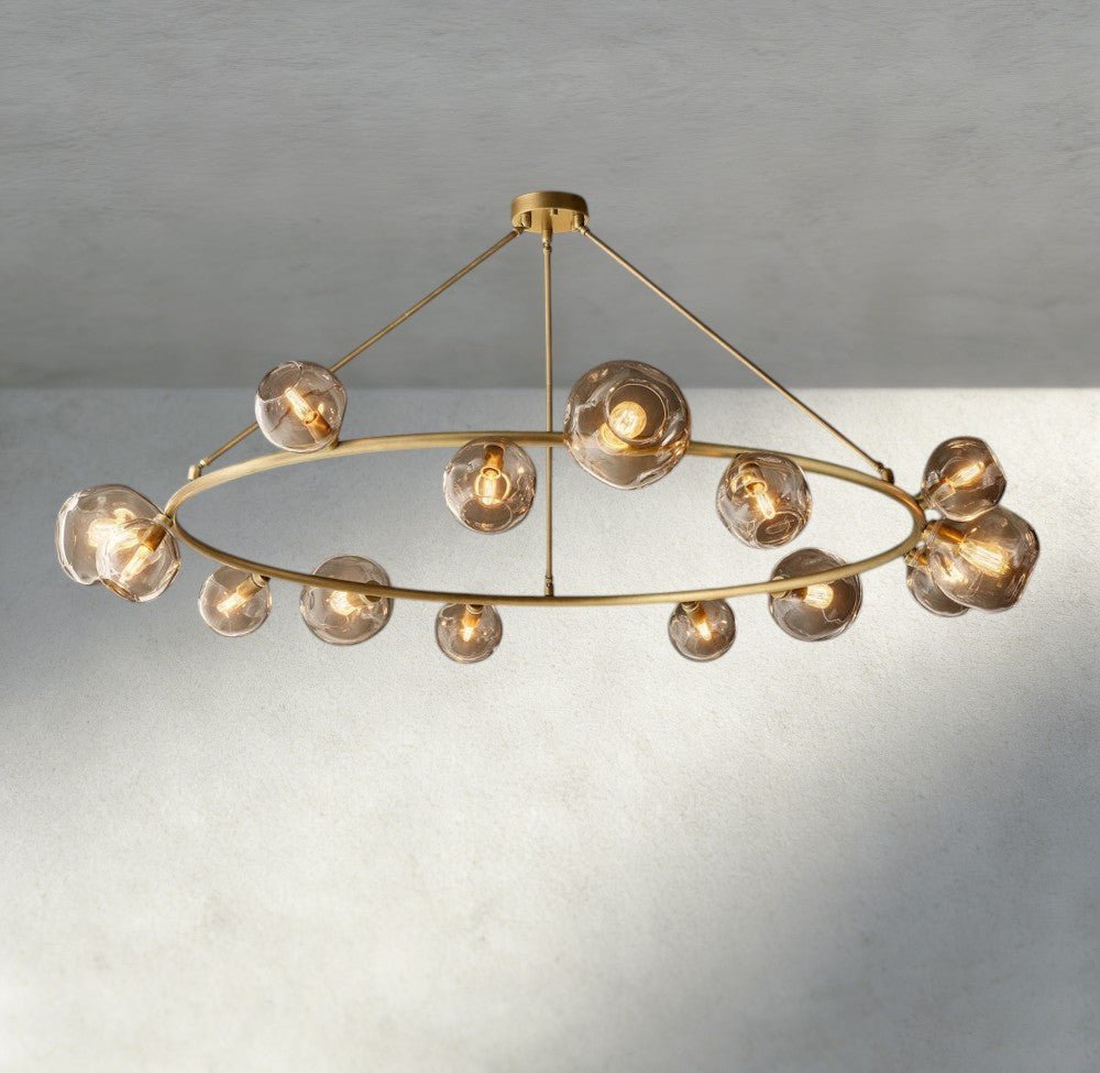 Bubble Clear Glass Round Chandelier - GILDLAMPS
