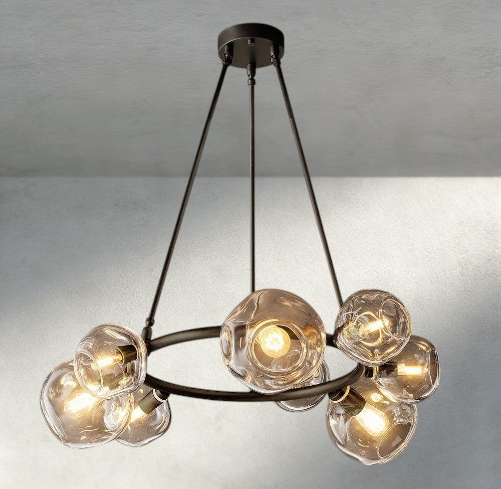 Bubble Clear Glass Round Chandelier - GILDLAMPS