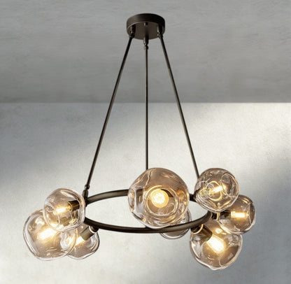 Bubble Clear Glass Round Chandelier - GILDLAMPS