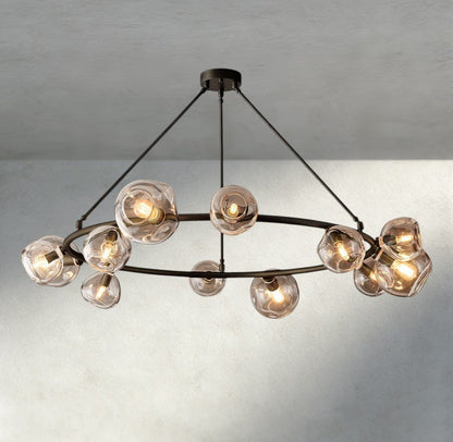 Bubble Clear Glass Round Chandelier - GILDLAMPS