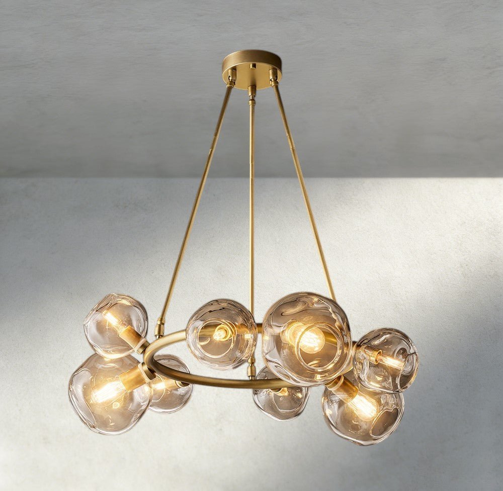 Bubble Clear Glass Round Chandelier - GILDLAMPS