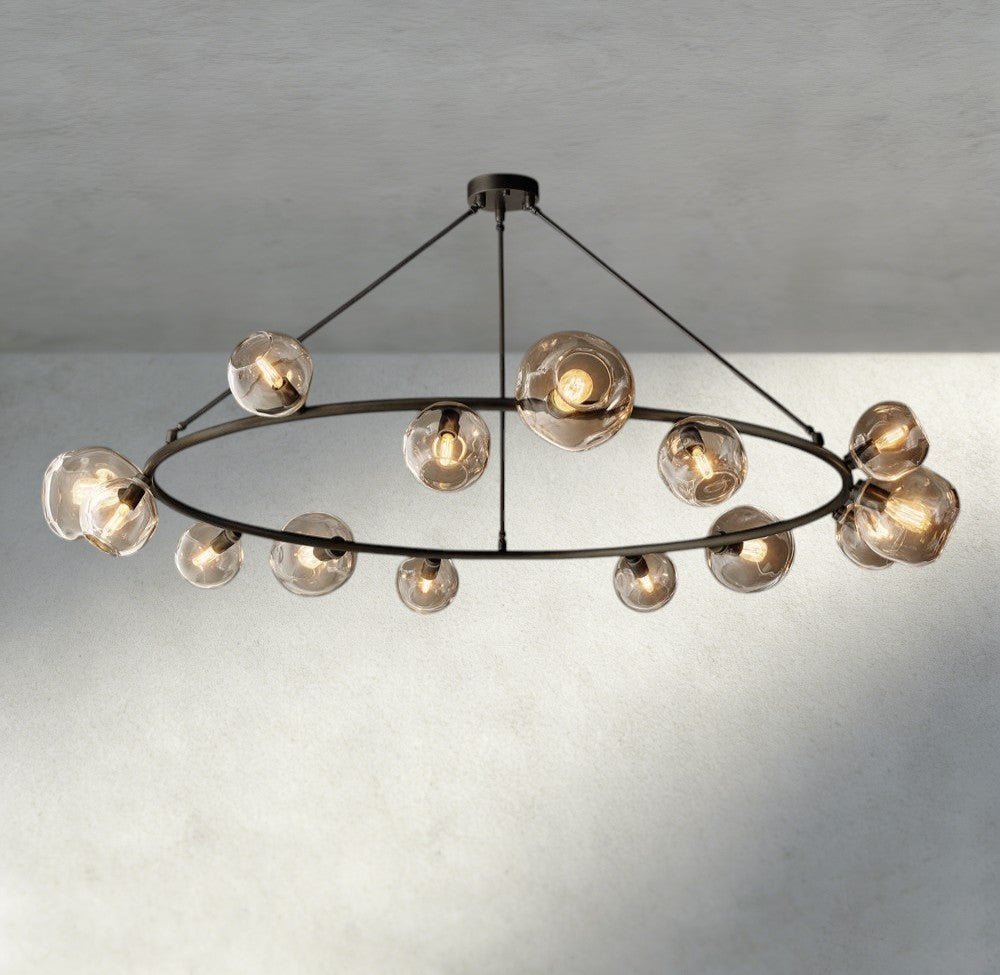 Bubble Clear Glass Round Chandelier - GILDLAMPS