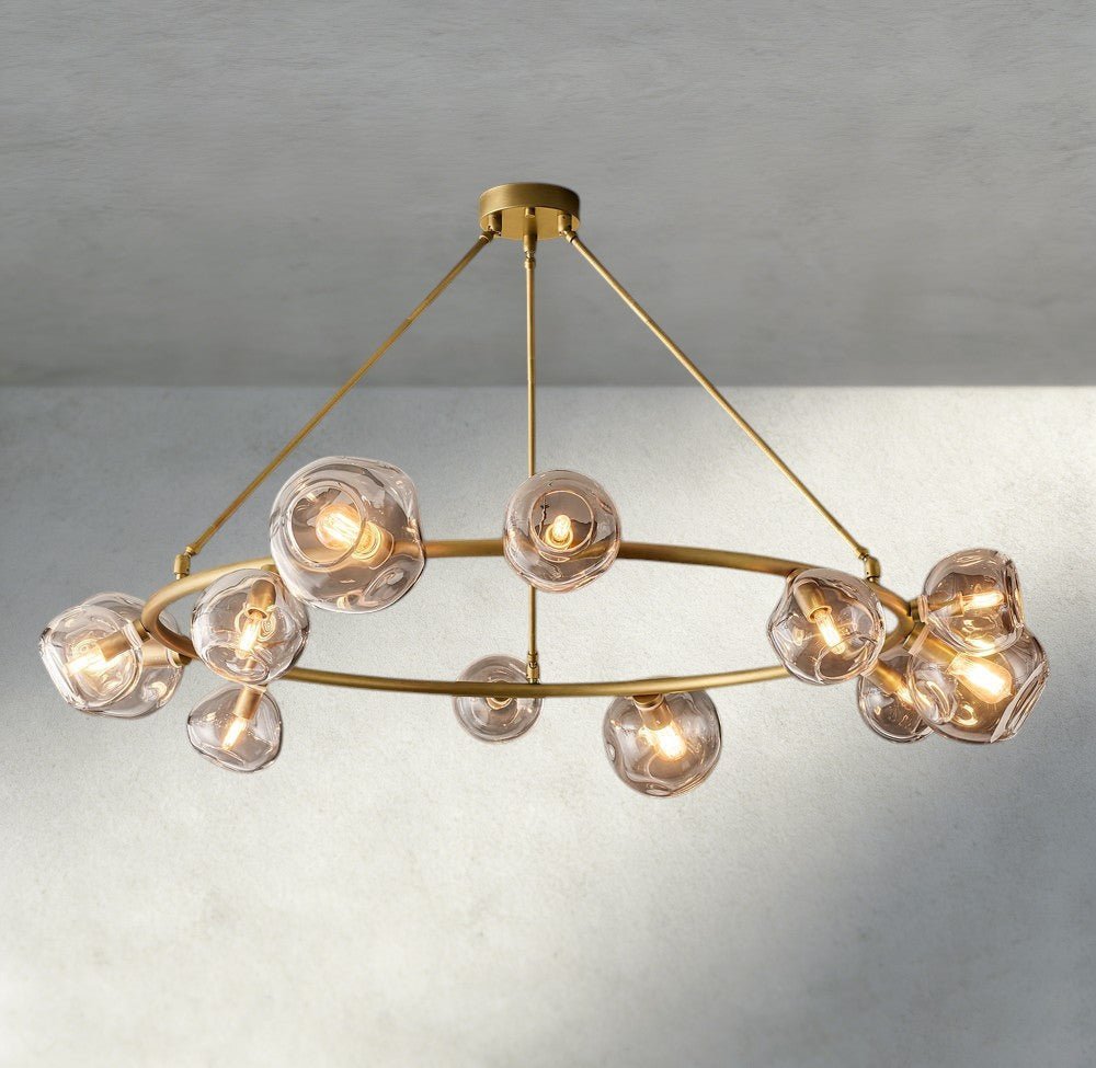 Bubble Clear Glass Round Chandelier - GILDLAMPS