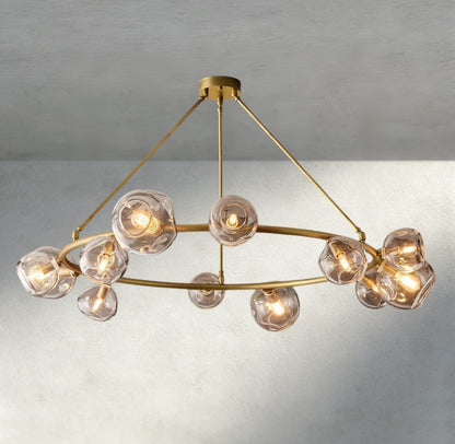 Bubble Clear Glass Round Chandelier - GILDLAMPS