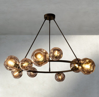 Bubble Clear Glass Round Chandelier - GILDLAMPS