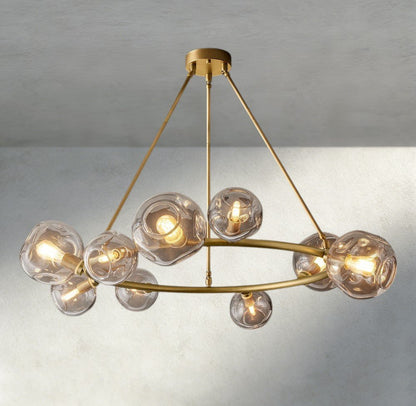 Bubble Clear Glass Round Chandelier - GILDLAMPS