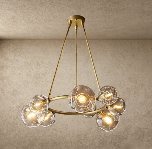 Bubble Clear Glass Round Chandelier - GILDLAMPS