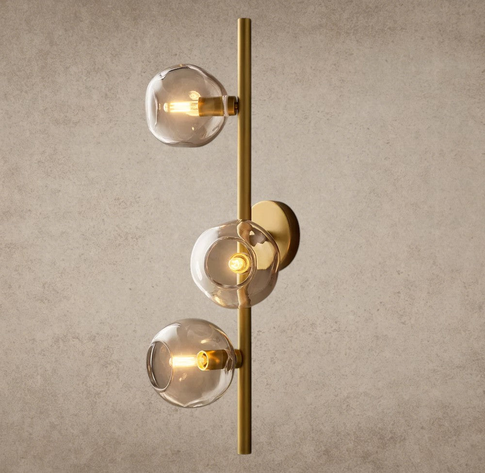 Bubble Smoke Glass Cascade Sconce - GILDLAMPS