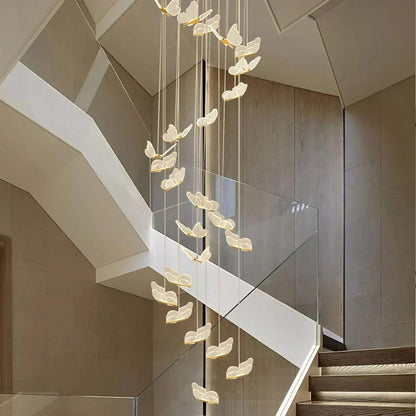 Butterfly Chandelierv Modern Metal Disk Acrylic Ceiling Light - GILDLAMPS