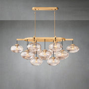 Cabrlet Clear Glass Linear Chandelier 54" - GILDLAMPS