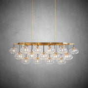 Cabrlet Clear Glass Linear Chandelier 72" - GILDLAMPS