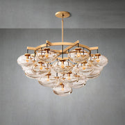 Cabrlet Clear Glass Round Chandelier 48" - GILDLAMPS