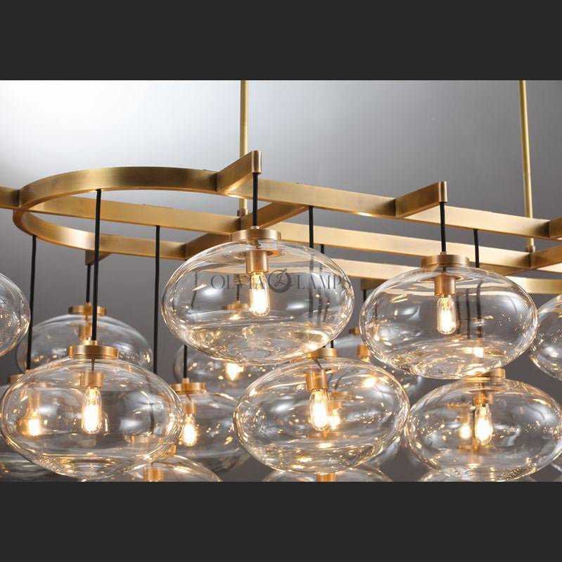 Cabrlet Clear Glass Round Chandelier 60" - GILDLAMPS