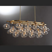 Cabrlet Clear Glass Round Chandelier 60" - GILDLAMPS