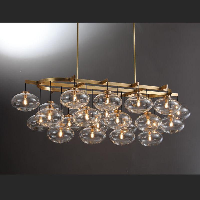 Cabrlet Clear Glass Round Chandelier 60" - GILDLAMPS
